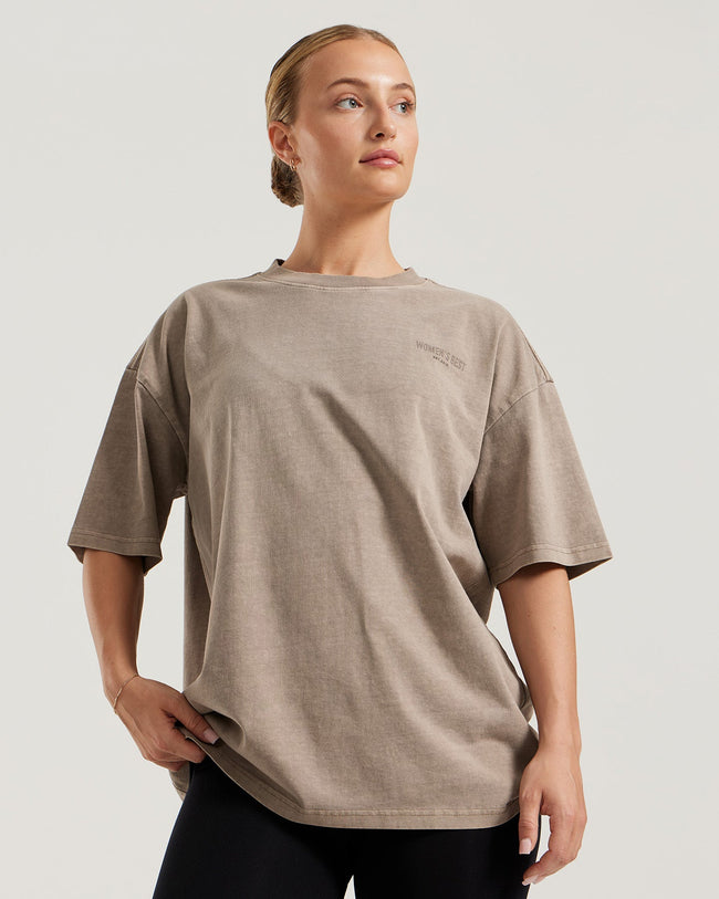 Comfort Vintage Look Oversized Short Sleeve T-Shirt | Caribou