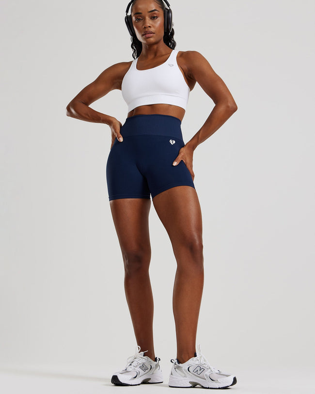 Power Seamless Adjustable Sports Bra | White