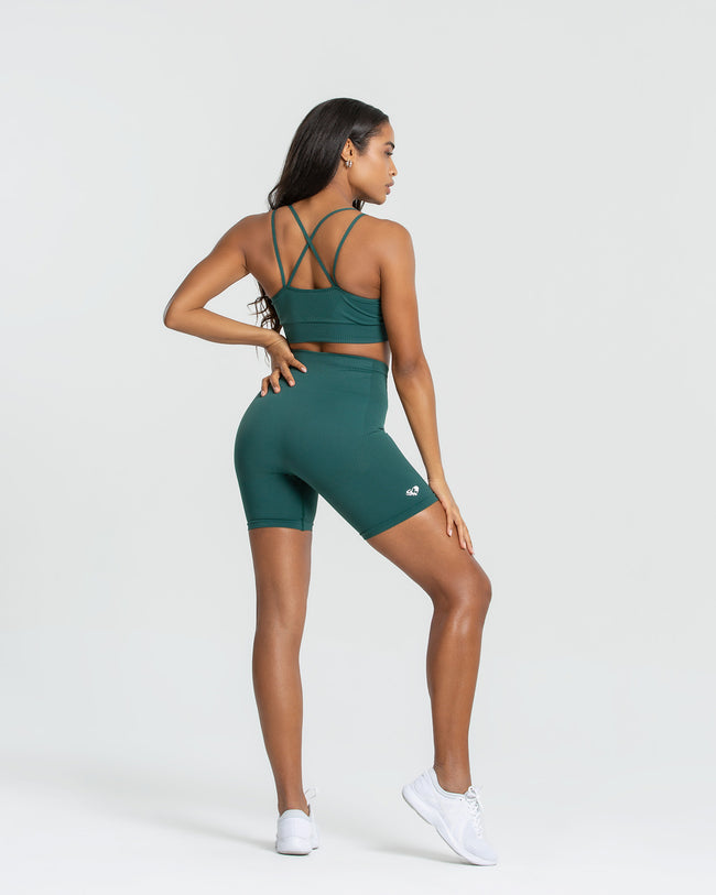 Power Seamless Cycling Shorts | Forest Green