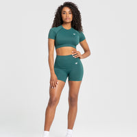 Power Seamless Shorts | Forest Green