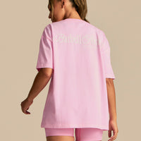 Comfort Oversized Barbell Society Short Sleeve T-Shirt | Candy Pink (1/6)