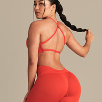Define 2.0 Cross Back Bra | Lava Red