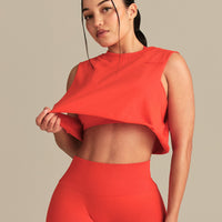 Comfort Drop Armhole Tank | Lava Red