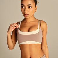 Essential Double Layer Bra | Mauve Taupe