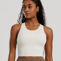 Essential Crop Tank Top | Off White