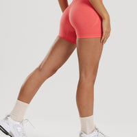Define 2.0 Seamless Scrunch 4" Shorts | Sunlit Coral