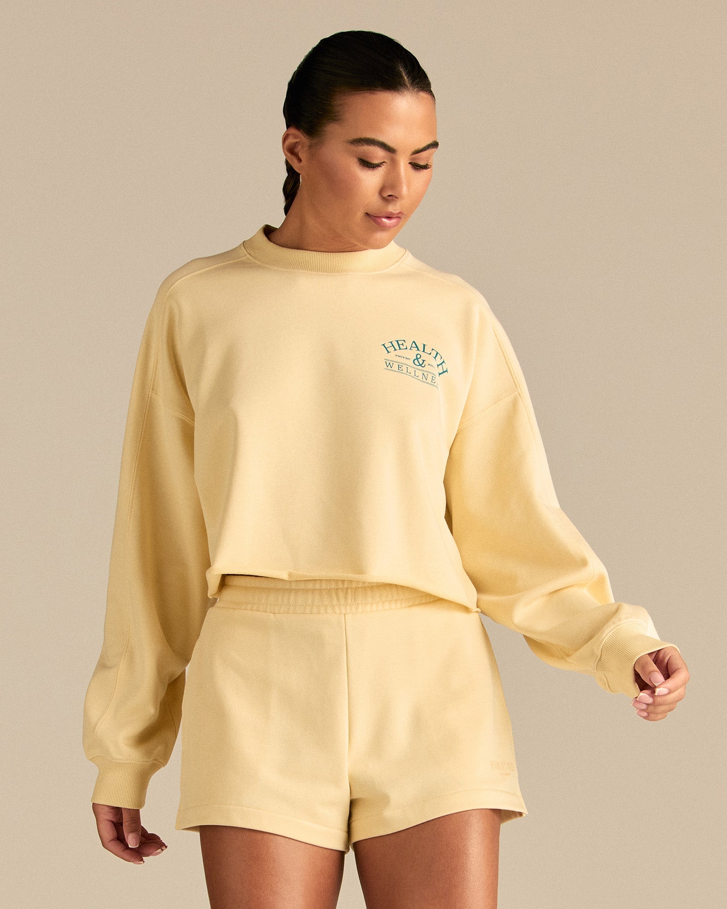 Comfort Lightweight Raw Edge Oversized Crew Neck | Buttercup