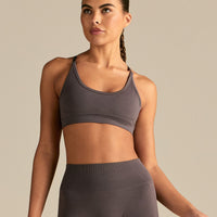 Define 2.0 Seamless Cross Back Bra | Slate Grey