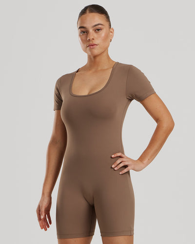 Essential Short Sleeve Unitard | Caribou