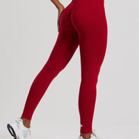 Power Seamless Scrunch Leggings | Chilli Red