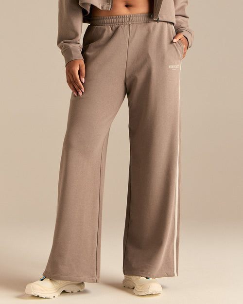 Comfort Lightweight Contrast Joggers | Taupe Grey