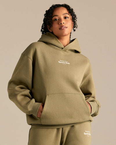 Comfort Oversized Sports Club Hoodie | Willow