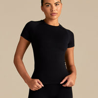 Power Short Sleeve Top | Black
