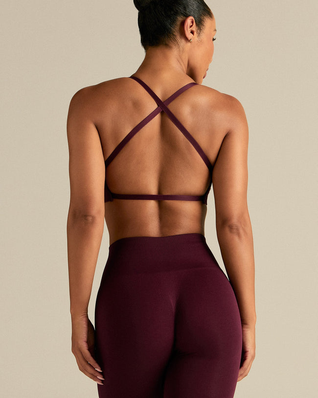 Define 2.0 Seamless Cross Back Bra | Merlot