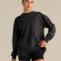 Comfort Oversized Long Sleeve T-Shirt | Vintage Black