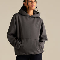 Comfort Oversized Health Club Graphic Hoodie | Graphite