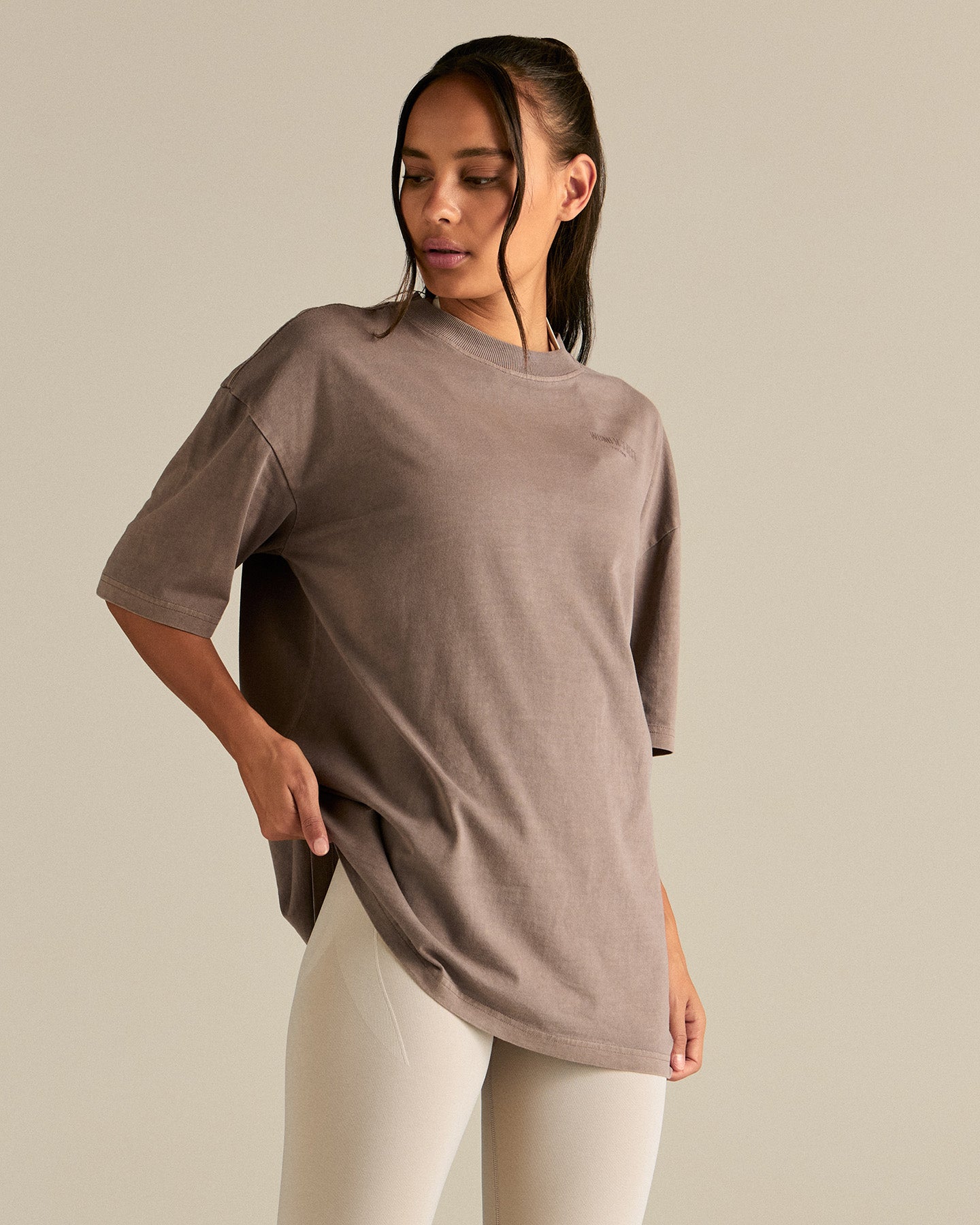 Comfort Oversized Short Sleeve T-Shirt | Vintage Mocha
