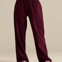 Comfort Cozy Straight Leg Joggers | Merlot