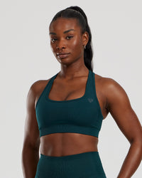 Motion Seamless Racer Back Bra | Dark Moss