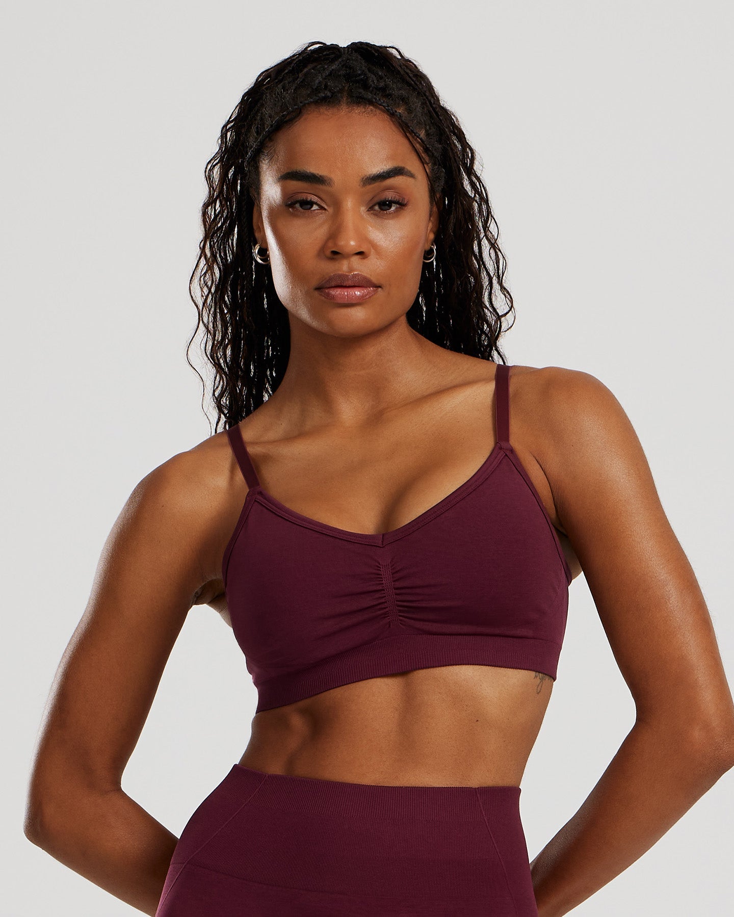 Define 2.0 Seamless Scrunch Bralette | Dark Cherry
