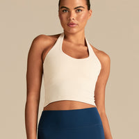 Essential Halter Tank | Coconut White