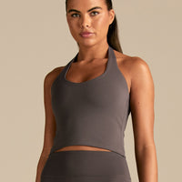 Essential Halter Tank | Slate Grey