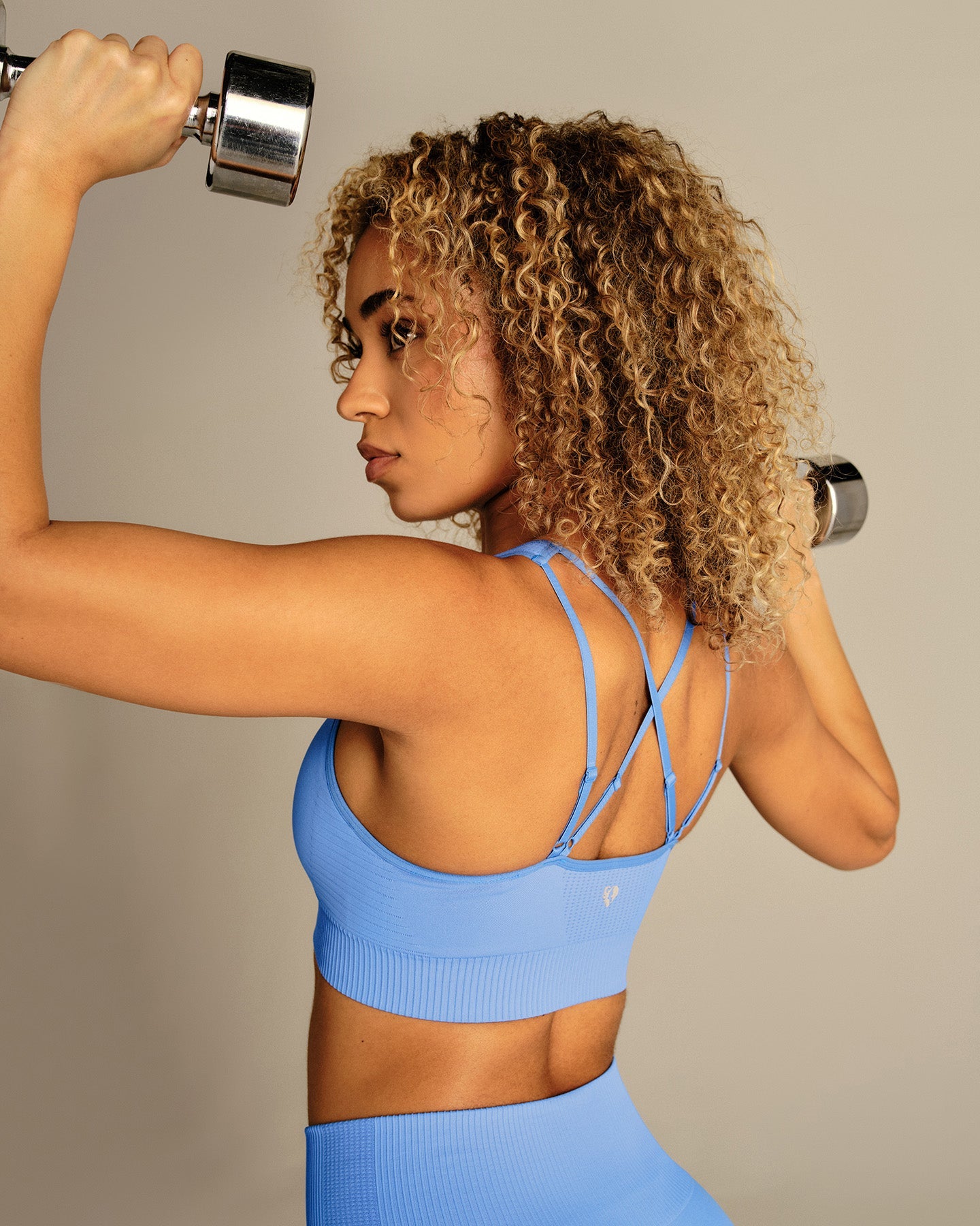 Power Adjustable Sports Bra | Chambray Blue