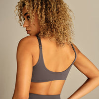 Power Reversible Twist Bra | Slate Grey