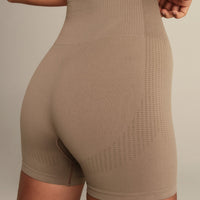 Power Seamless Shorts | Taupe Grey