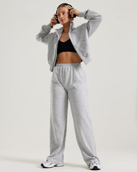 Comfort Light Straight Leg Joggers | Silver Grey Marl