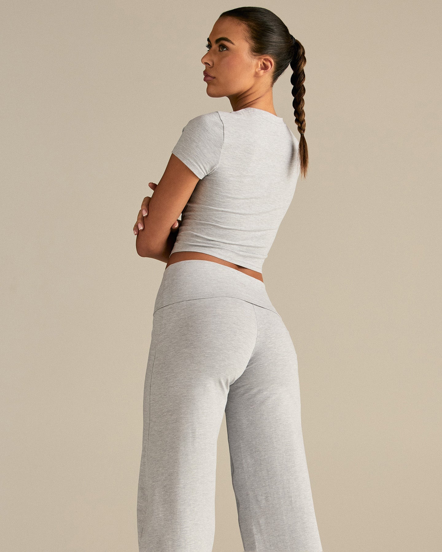 Cotton Contour Short Sleeve T-Shirt | Grey Marl