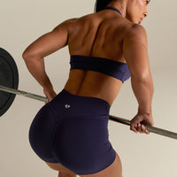 Essential Twist Front Halter Bra | Mystic Purple