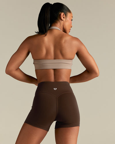 Essential Twist Front Halter Bra | Buff