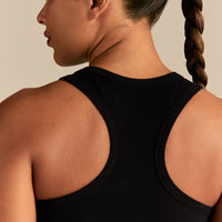 Cotton Contour Racer Tank | Black
