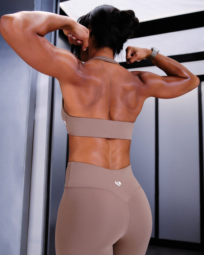 Essential Twist Front Halter Bra | Caribou