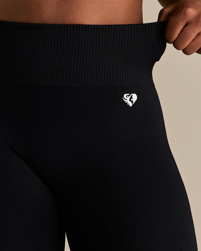 Power Seamless Scrunch Leggings | Black