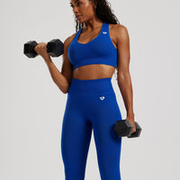 Power Seamless Sweetheart Bra | Galactic Blue