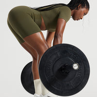 Power Seamless Cycling Shorts | Khaki