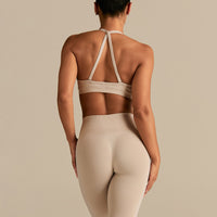 Define 2.0 Scrunch V-Neck Bra | Stone