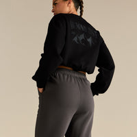 Comfort Outdoor Cropped Crew Neck | Black