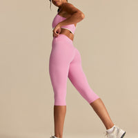 Essential High Waist Capri Leggings | Candy Pink (2/6)