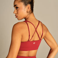 Power Adjustable Sports Bra | True Red