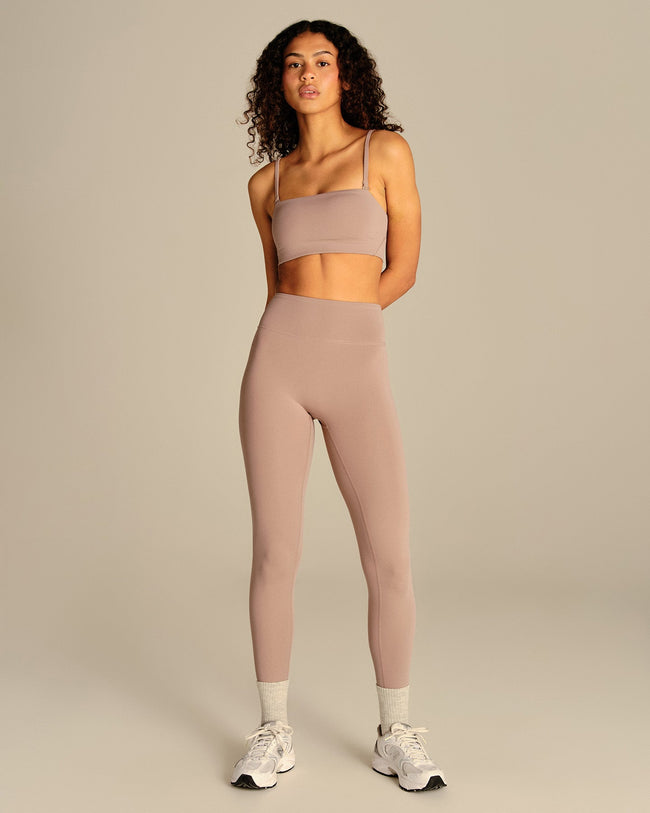 Essential High Waist Leggings | Mauve Taupe