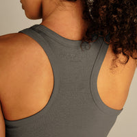 Comfort Ribbed Midi Tank | Slate Grey (3/6)