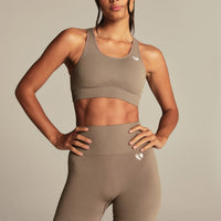 Power Seamless Shorts | Taupe Grey