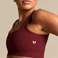 Power Open Back Mini Bra | Oxford Red