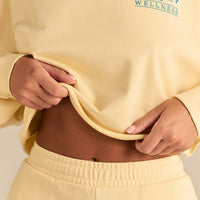 Comfort Lightweight Raw Edge Oversized Crew Neck | Buttercup