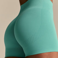 Power Seamless Scrunch Shorts | Marine Green