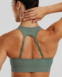 Motion Seamless Racer Back Bra | Sage