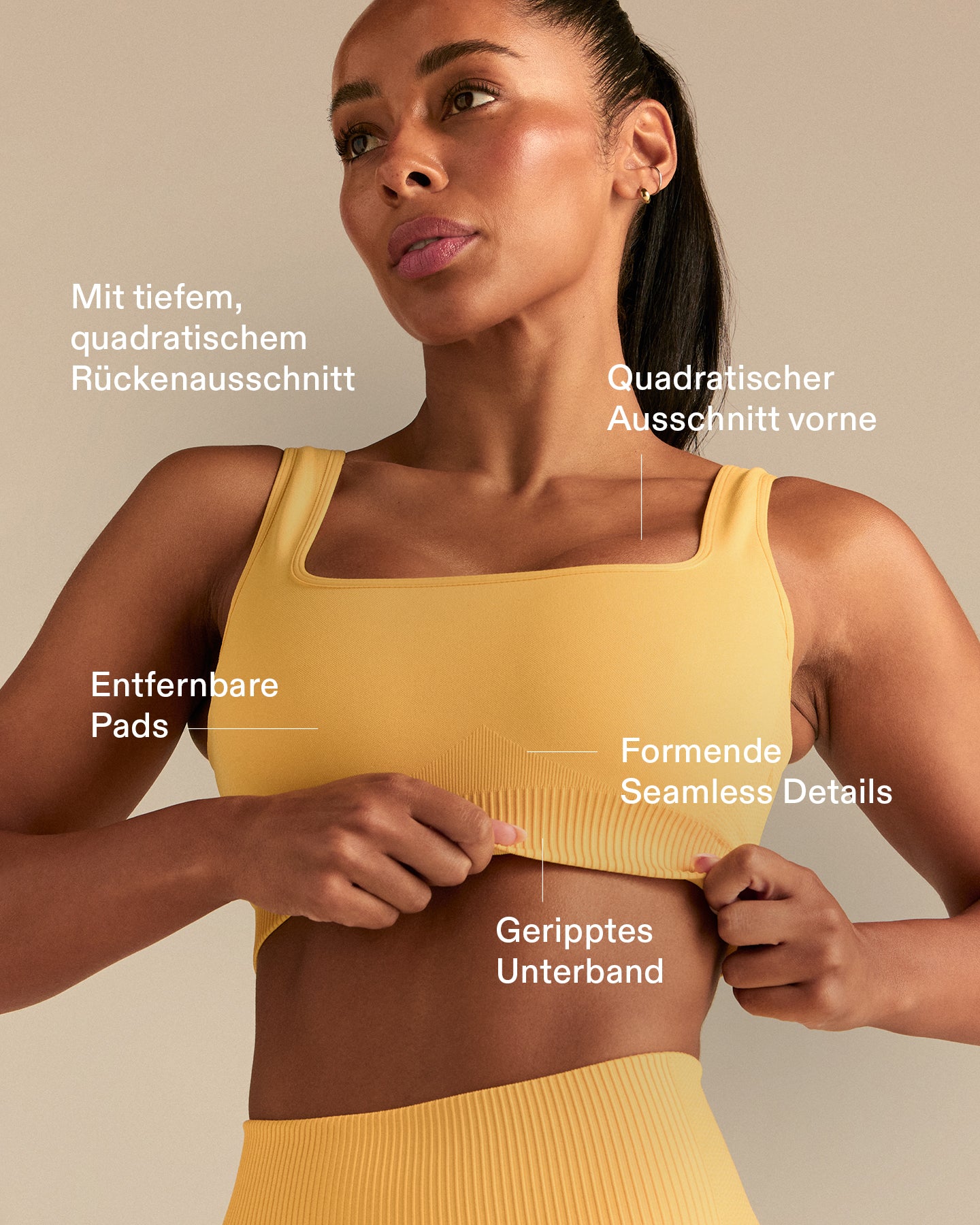 Power Seamless Open Back Mini Bra | Mango